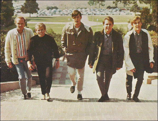 picture of the beach boys from the single cover to their song 'don't worry baby'