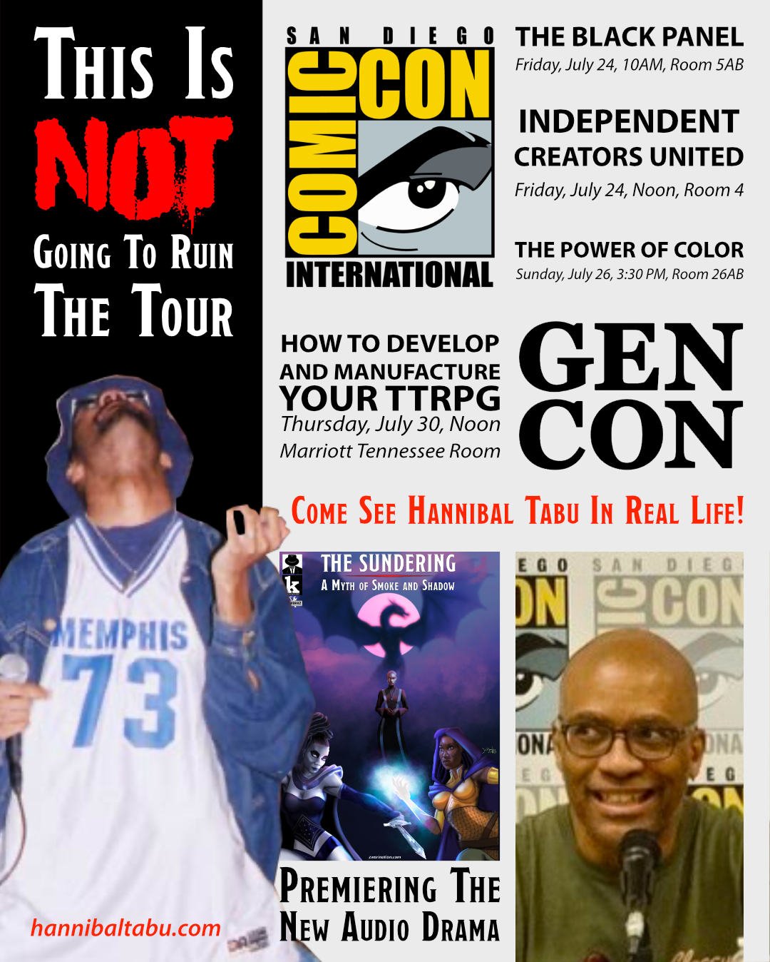Hannibal Tabu's 2026 convention appearances